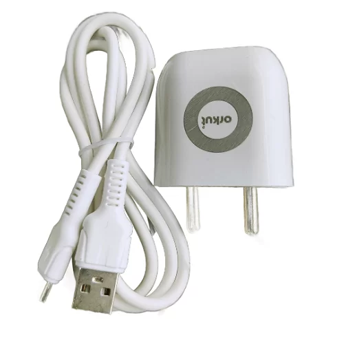 Mobile Travel Charger 2.1A With USB to Micro V8 Cable - Orkut OR-05